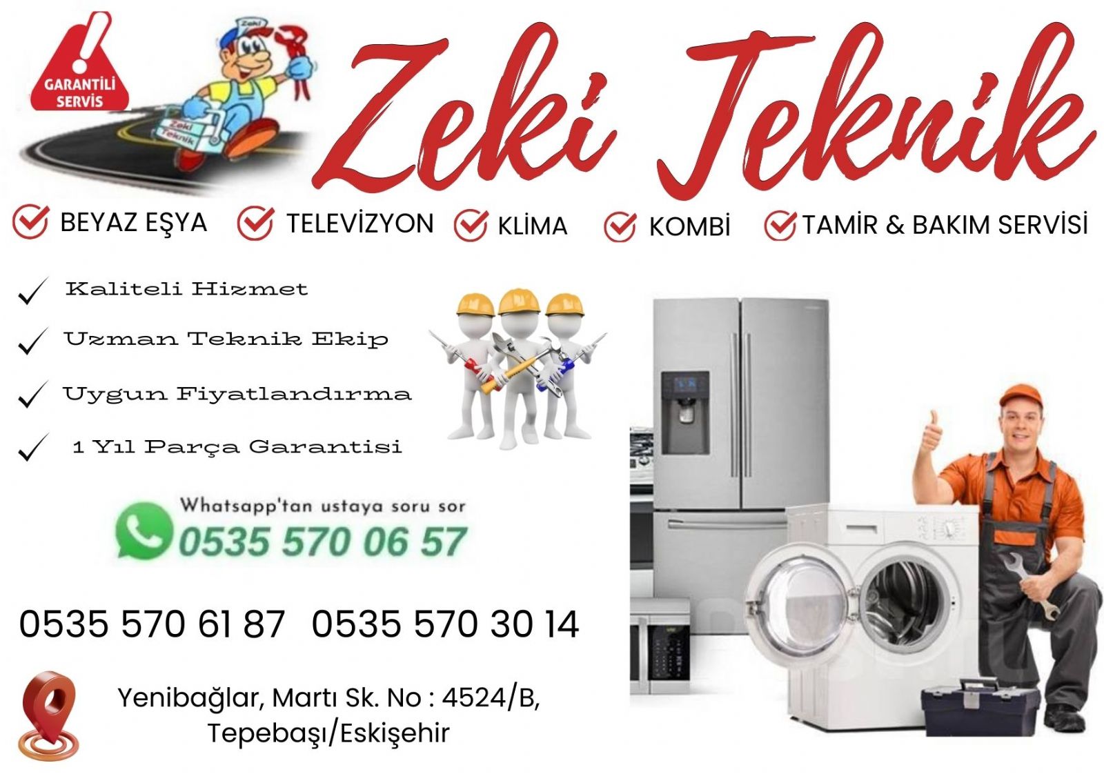 Tepebaşı Eskişehir Beyaz Eşya Servisi